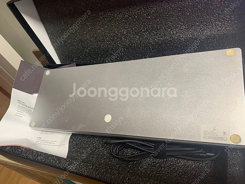 아콘 리얼 티타늄 DX 풀 알루미늄 실버 키보드--4