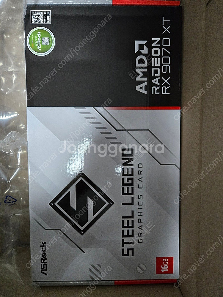 [미개봉]ASRock 라데온 RX 9070 XT 스틸레...--0