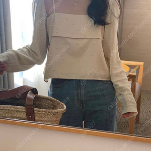 샵보울 볼레로 크림/블랙