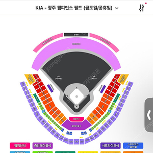 기아 대 한화 KIA vs 한화 6월 8일 일요일 챔피언스필드 1루 내야 507블록 16열 단석 정가양도합니다