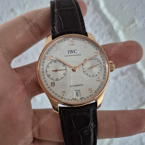 판매 교환 IWC IW500701 7days 로즈골드 금통 포르투기저 금부엉이 시계 커브드 파일럿 스트랩