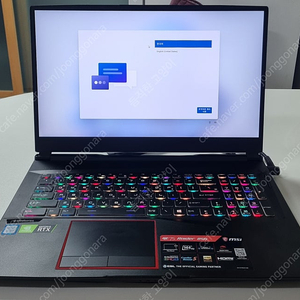 [56만원, 서울 직거래] 게이밍 영상작업 노트북 MSI GE75 Raider 8SG, i7-8750H, GTX2080, 램16GB, SSD 256GB, HDD 1TB 판매합니다