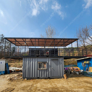 컨테이너 전면 철재 구조물 급매! 지붕 포함 3mx10m (여주시 대신면)