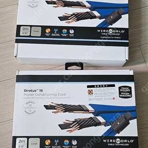 와이어월드 Stratus10 파워케이블(2개, 2m) 팝니다.
