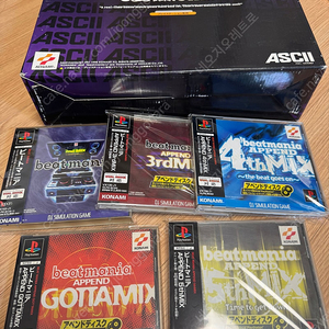 PS1/2 비트매니아 본체박스셋 + 소프트6장 사이드라벨 완비