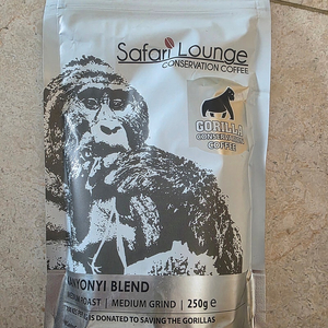 우간다 고릴라 사파리 라운지 커피 250g 미개봉 스페셜티 커피 스타벅스 분쇄커피 Kanyonyi blend 최고급커피 루왁커피 네스프레소 아메리카노 에스프레소
