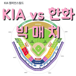 금요일 6월 6일 KIA 기아 타이거즈 한화 이글스 1루 3루 챔피언석 중앙 테이블석 메디힐 5층 테이블석 1루 3루 K9 K8 K5 EV 외야 자유석 외야석 야구 티켓 표 원정