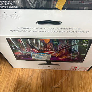 델 QHD 에일리언웨어 QD OLED 360Hz 0.03ms 게이밍 모니터(AW2725DF