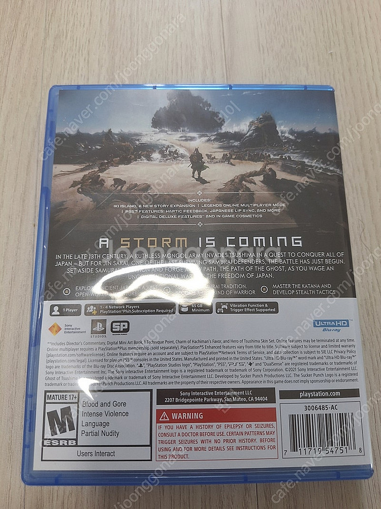고스트 오브 쓰시마 PS5 북미판 판매합니다--1