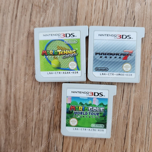 닌텐도 3DS 마리오테니스, 골프월드투어, 카트7 한글판 칩팝니다