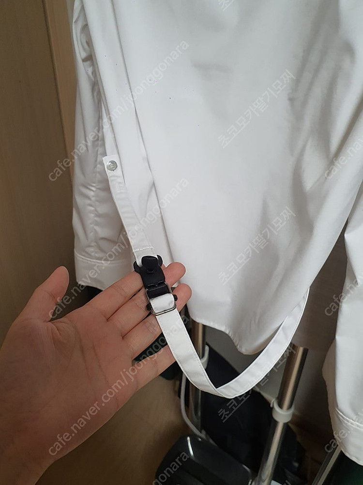 WOOYOUNGMI 우영미 화이트 코튼 백로고 긴팔 셔츠 - 화이트/36 이미지