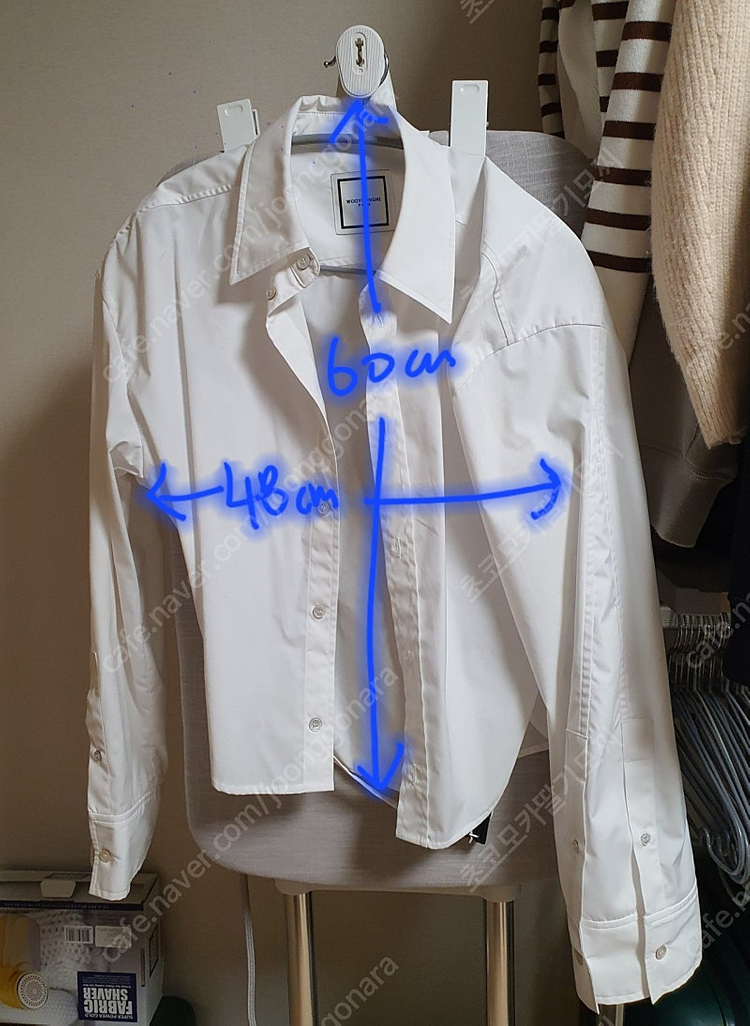 WOOYOUNGMI 우영미 화이트 코튼 백로고 긴팔 셔츠 - 화이트/36 이미지