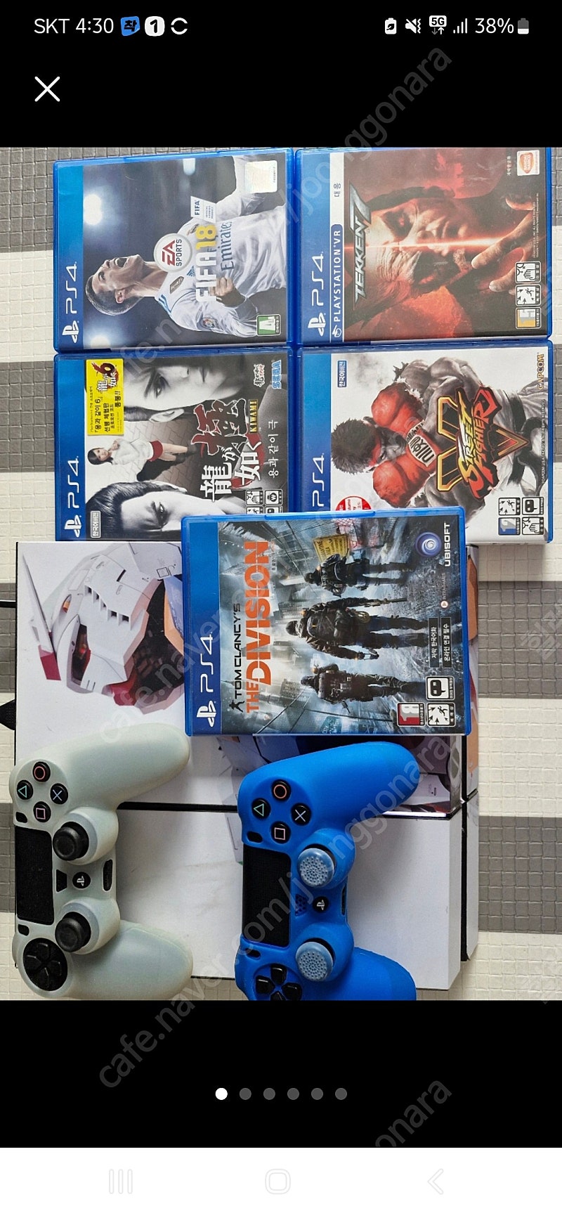 플스4 Ps4 408.5GB 및 조이스틱, 게임 5개 판매합니다.