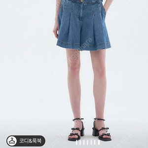 오즈세컨 사이드 리본 데님치마 반바지 새제품