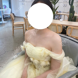 스냅드레스 유색드레스 웨딩드레스 크림옐로우