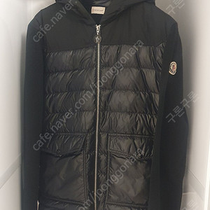 몽클레어 22ss 니트 후드패딩/블랙/XL