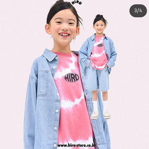 히로 아웃포캣데님 셔츠 블루.그레이 150