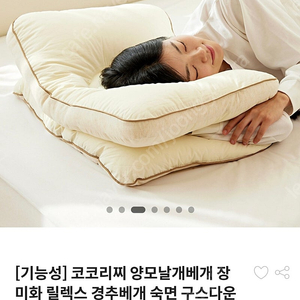 [새상품,택포] 코코리찌 고급 구스다운 기능성베개 판매가99000