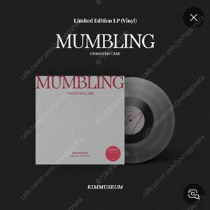 김뮤지엄 (KimMuseum) - Mumbling(unsolved case) LP 친필싸인반