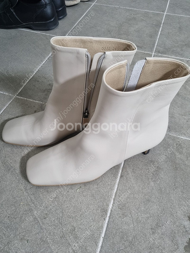 수제화, 페이지유 스퀘어 앵클 부츠--0