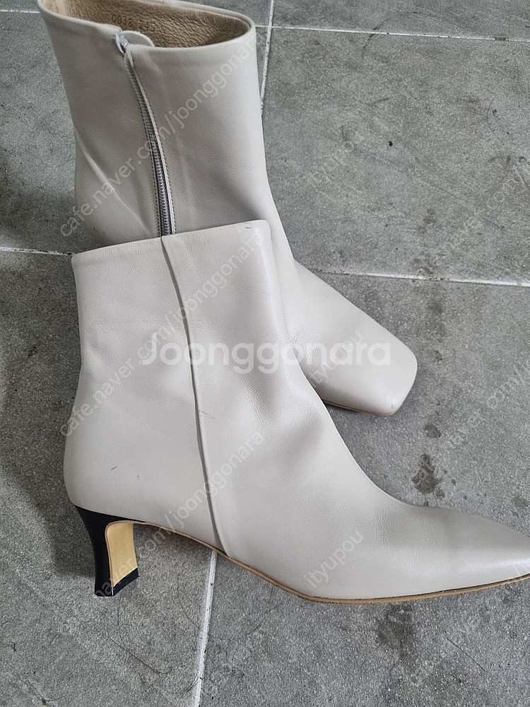 수제화, 페이지유 스퀘어 앵클 부츠--1