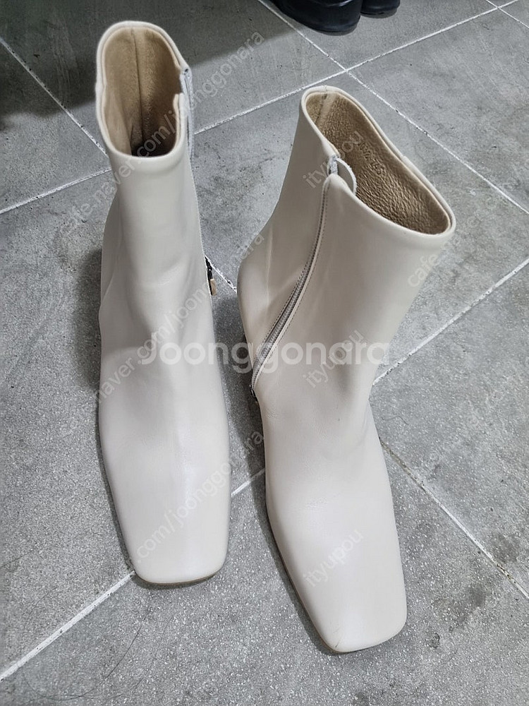 수제화, 페이지유 스퀘어 앵클 부츠--2