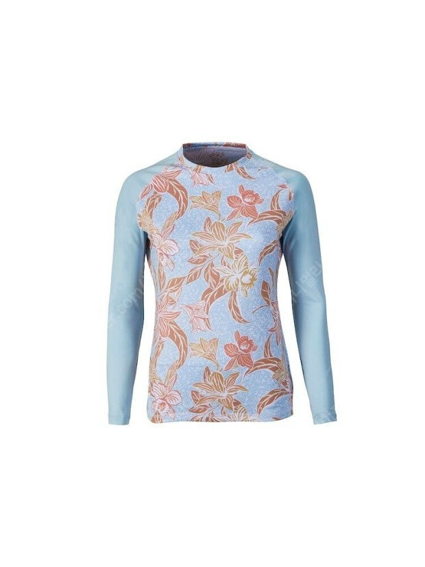 록시 플라워 패턴 긴팔 래쉬가드 (RC21RS141PBL)--0