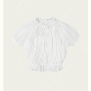 ribbonbit 리본빛 Poche Ruffle Blouse - Ivory