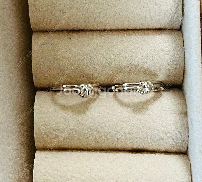 14k 미니 리본 꼬임 원터치링--3