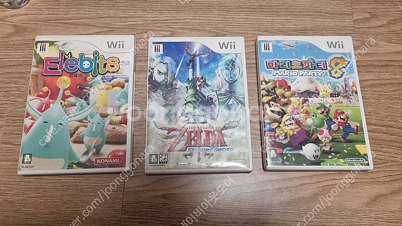 닌텐도위 wii 게임cd 3장 일괄 (젤다, 마파8, 엘레비츠)--0