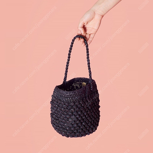 Rouje 후즈 라피아백 블랙 새상품