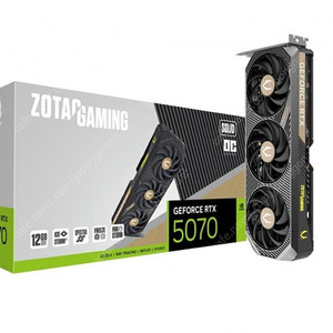 ZOTAC GAMING 지포스 RTX 5070 SOLID OC D7 12GB 미개봉 삽니다.