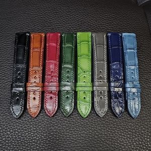 더블사이드 악어스트랩 블랙,브라운,레드,그린,그레이,블루 수제명품시계밴드 팝니다.