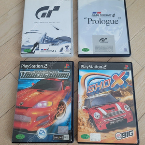 플스2 PS2 정발 레이싱게임 4개 일괄(그란투리스모4,프롤로그,쇽스,니드포스피드 언더그라운드)