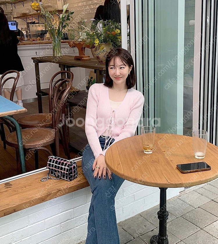 아스띠에 앙쥬 스트링 가디건(베이지,핑크)--2