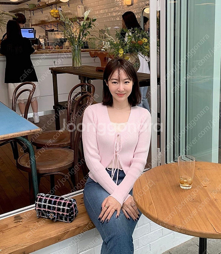 아스띠에 앙쥬 스트링 가디건(베이지,핑크)--3