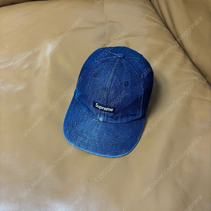 Supreme 슈프림 데님 6패널 볼캡 모자 (Washed Denim)