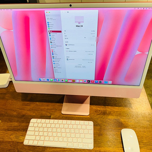 애플 아이맥 24인치 M4 24GB 512GB 핑크 MD2U4KH/A