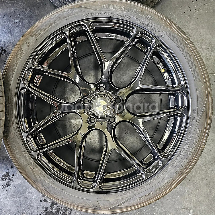 BMW7시리즈 F01 19인치 블랙유광 휠타이어셋. 7...--4