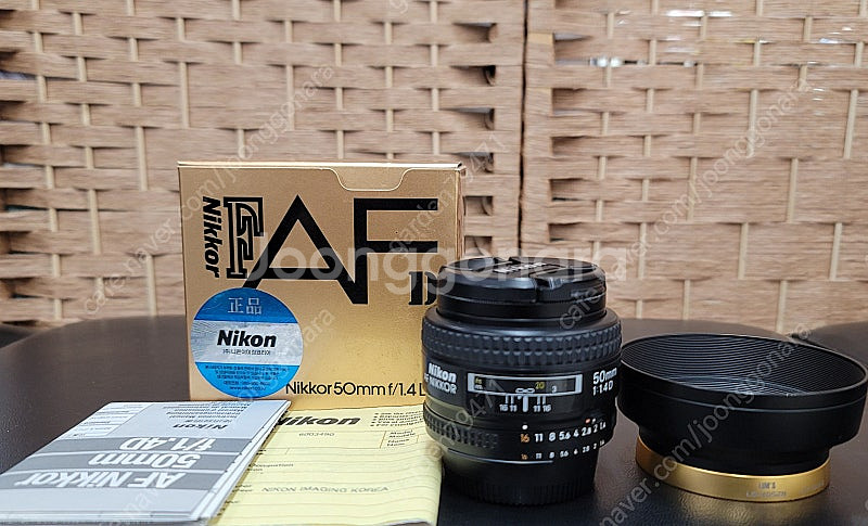 니콘/정품 af 50mm f1.4d박스풀셋+림즈후드 ​--3