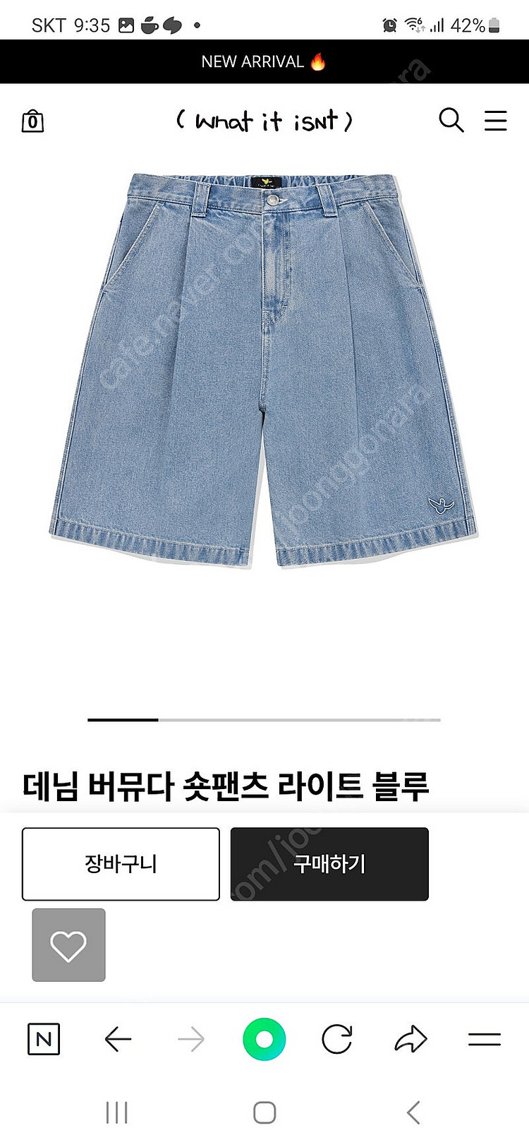 와릿이즌 데님 버뮤다 팬츠 M--0