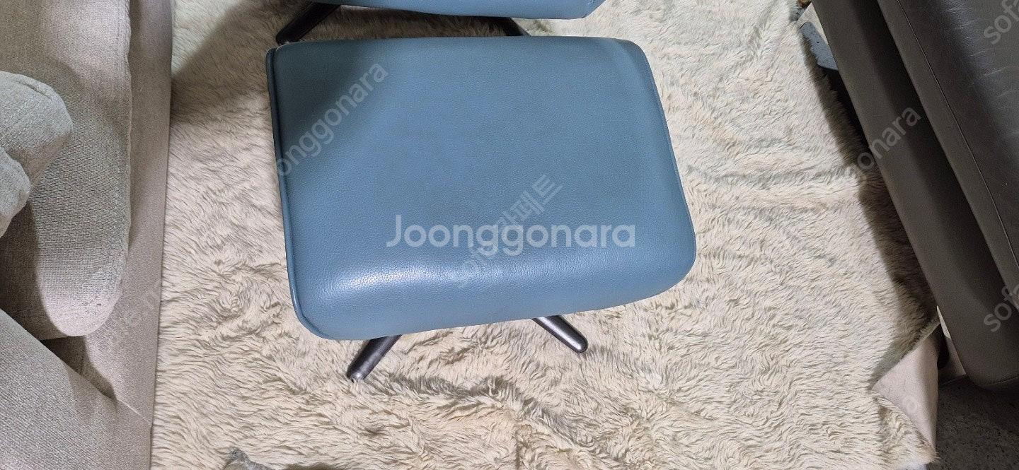 *판매* 자코모 전체 천연가죽 1인 릴렉스 회전 체어+...--7