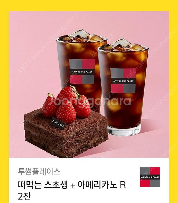 [원가16600]투썸플레이스 떠먹는 스초생 + 아메리카...--0