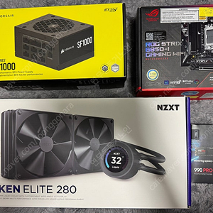 NZXT Kraken elite 280 / Asus b850-i / 삼성 990 pro 2tb / Corsair SF1000 ATX3.0 판매합니다.