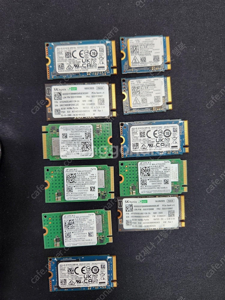 새상품 컴퓨터및 노트북에서 탈거한 NVME 256 사이...--2