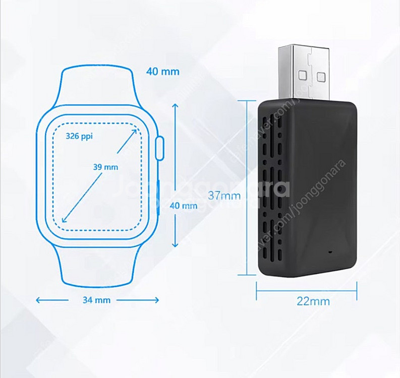 무선 애플 카플레이 & 안드로이드 오토 2in1 USB...--2