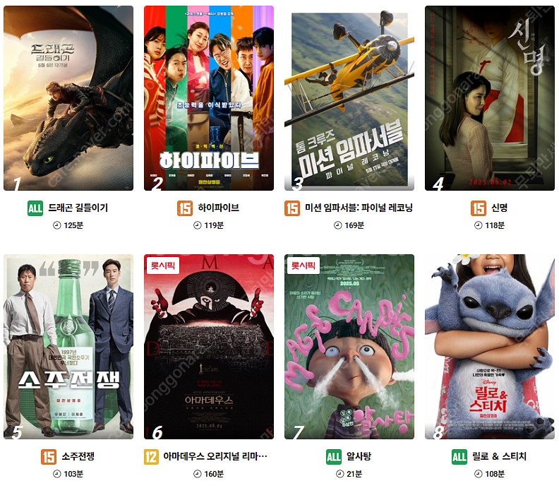 롯데시네마 영화예매 1인 8,000원 / 2인 16,0...--0