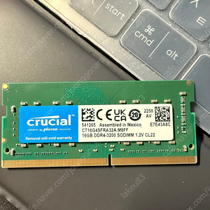 크루셜 DDR4-3200 노트북용 16GB 팝니다