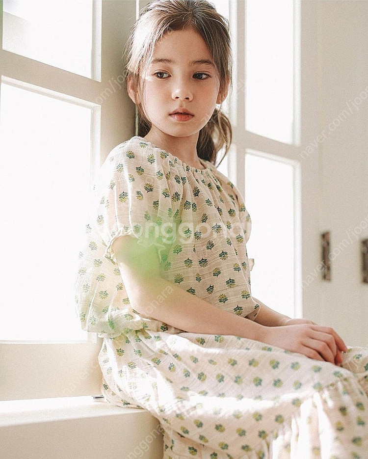 [룰라비] 퍼프셔링블라우스와 플라워스커트 145..--0
