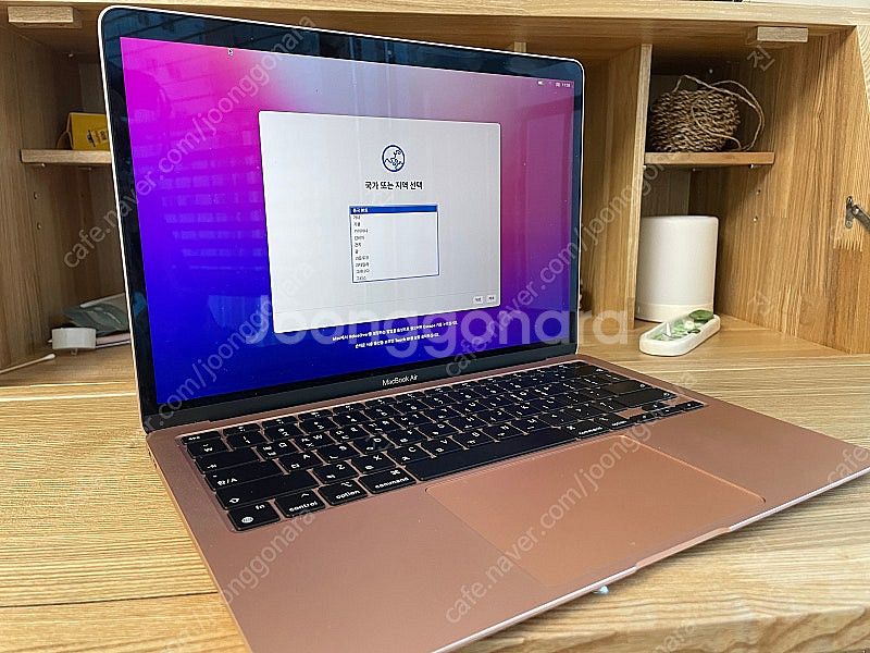 맥북에어 로즈골드 m1 13인치 16GB 1테라--6